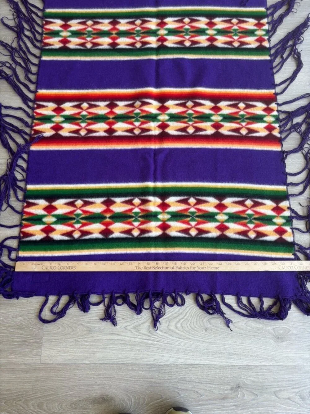 Beaver State Pendleton Mills Robe Shawl Fringed Blanket Purple